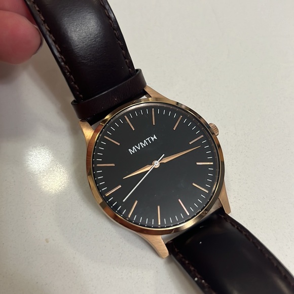 MVMT 40 Series Brown Leather Men's Slim Watch - Picture 9 of 9